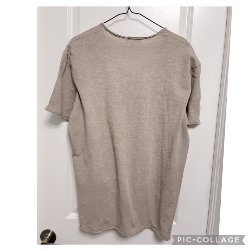 NEW Bayrue Aiopson Raw Edge Slim Fit Cotton T-Shirt Designer Style - Picture 3 of 4